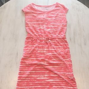 Sonoma coral and white dress